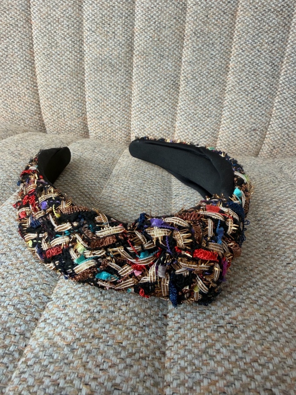 Multicolor Woven Knotted Headband
